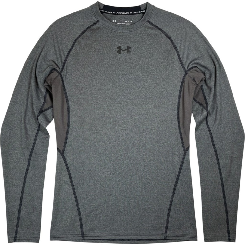 Under Armour HeatGear Compression Mens Medium Gray Long Sleeve Shirt